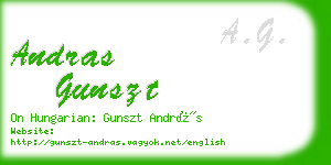 andras gunszt business card